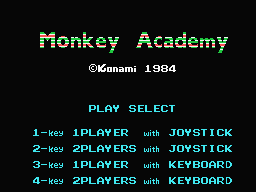 Monkey Academy Title Screen